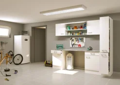 Flex-Well Mehrzweckschrank-Set »LUCCA, 8-teilig, Hauswirtschaft-, Hobby/Werkraum, Küche, Breite 240 cm« Komplett-Set, bestehend aus: 2x Unter-, 3x Ober- und 1x Auszugsschrank, Regal+APL, 8 Stk. tlg.