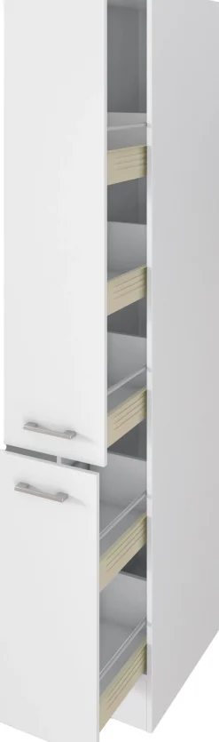 Flex-Well Mehrzweckschrank-Set »LUCCA, 8-teilig, Hauswirtschaft-, Hobby/Werkraum, Küche, Breite 240 cm« Komplett-Set, bestehend aus: 2x Unter-, 3x Ober- und 1x Auszugsschrank, Regal+APL, 8 Stk. tlg.