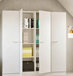Flex-Well Mehrzweckschrank-Set »LUCCA, 4-teilig, Büro, Ankleide, Küche oder Werkstatt.., Breite 200 cm« Komplett-Set, bestehend aus: 4 Vorratsschränken mit jeweils 4 großen Fächern, 4 Stk. tlg.