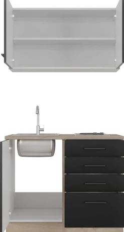 Flex-Well Pantryküche »Capri« mit E-Geräten, Gesamtbreite 100 cm, in weiten Farben erhältlich
