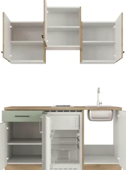 Flex-Well Pantryküche »Cara« mit E-Geräten, Gesamtbreite 150,5 cm, in weiten Farben erhältlich