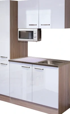 Flex-Well Pantryküche »Florenz« Gesamtbreite 130 cm, mit Apothekerschrank und Mikrowelle, viele Farben
