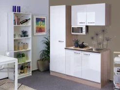 Flex-Well Pantryküche »Florenz« Gesamtbreite 150 cm, mit großem Vorratsschrank und Mikrowelle