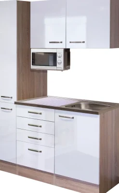 Flex-Well Pantryküche »Florenz« Gesamtbreite 130 cm, mit Apothekerschrank und Mikrowelle, viele Farben