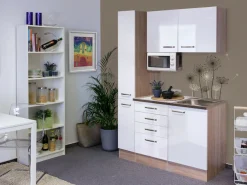 Flex-Well Pantryküche »Florenz« Gesamtbreite 130 cm, mit Apothekerschrank und Mikrowelle, viele Farben