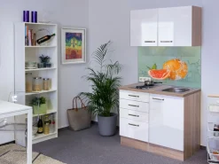 Flex-Well Pantryküche »Florenz« Gesamtbreite 100 cm, mit Kochfeld und Spüle, viele Farbenvarianten