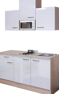 Flex-Well Pantryküche »Florenz« Gesamtbreite 150cm, mit Mikrowelle und Kochfeld, viele Farbenvarianten