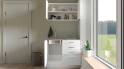 Flex-Well Pantryküche »Kopenhagen« Breite 100 cm, mit Kochfeld und Spüle, in weiteren Farben erhältlich