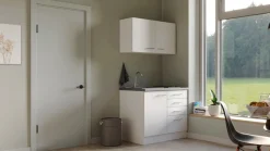 Flex-Well Pantryküche »Kopenhagen« Breite 100 cm, mit Kochfeld und Spüle, in weiteren Farben erhältlich