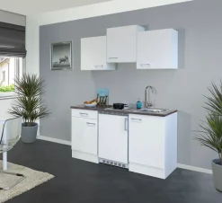 Flex-Well Pantryküche »Lucca« Breite 150,5 cm, mit Unterbau-Kühlschrank, Kochfeld und Spüle