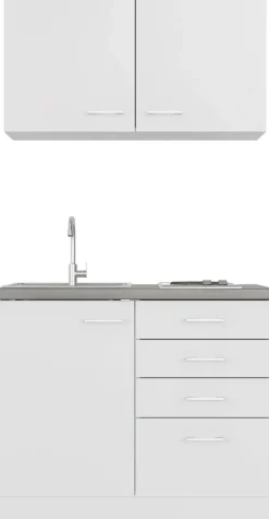 Flex-Well Pantryküche »Lucca« Breite 100 cm, mit Kochfeld und Spüle, in weiteren Farben erhältlich