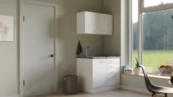 Flex-Well Pantryküche »Lucca« Breite 100 cm, mit Kochfeld und Spüle, in weiteren Farben erhältlich