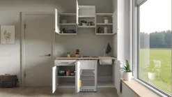 Flex-Well Pantryküche »Lund« mit E-Geräten, Gesamtbreite 150,5 cm, gänzende Fronten