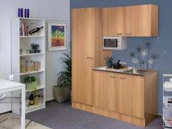 Flex-Well Pantryküche »Nano« Gesamtbreite 150 cm, mit großem Vorratsschrank und Mikrowelle etc.