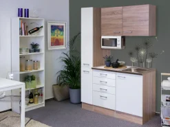 Flex-Well Pantryküche »Samoa« Gesamtbreite 130 cm, mit Apothekerschrank und Mikrowelle etc.