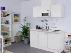 Flex-Well Pantryküche »Wito« Gesamtbreite 150cm, mit Mikrowelle und Kochfeld, viele Farbenvarianten