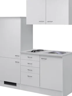 Flex-Well Pantryküche »Wito« Gesamtbreite 160 cm, mit Einbau-Kühlschrank, Kochfeld und Spüle etc.