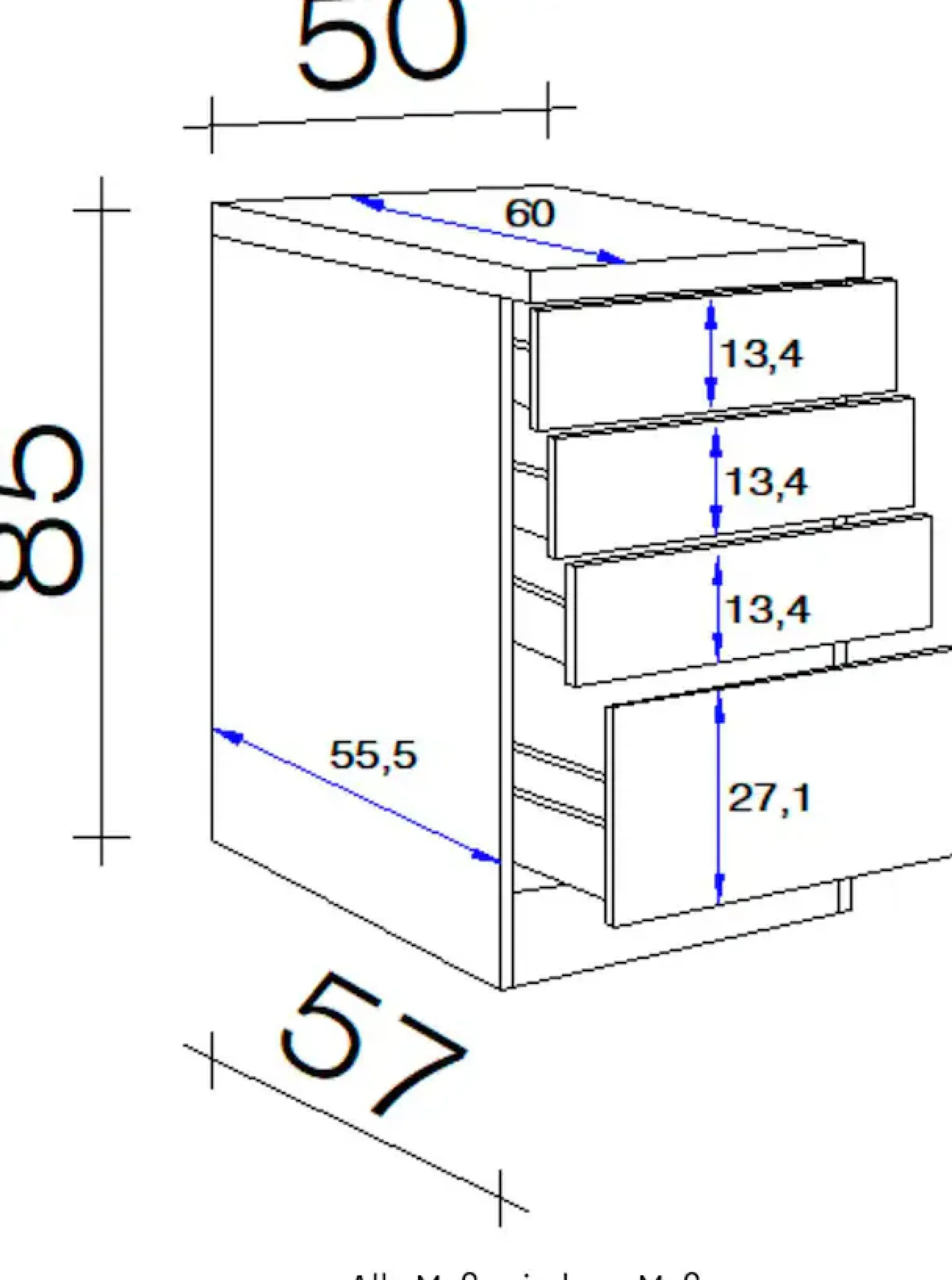 Flex-Well Schubkasten-Unterbau »Morena« (B x H x T) 50 x 85 x 60 cm, mit praktischen Schubkästen