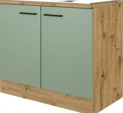 Flex-Well Spülenschrank »Cara« 2 Stk. tlg. (B x H x T) 100 x 85 x 60 cm, inkl. Edelstahl-Einbauspüle