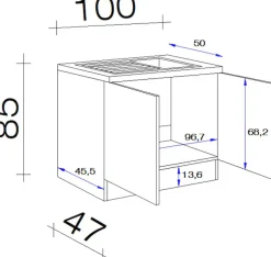 Flex-Well Spülenschrank »Sellin« 2 Stk. tlg. (B x H x T) 100 x 85 x 50 cm, mit viel Stauraum