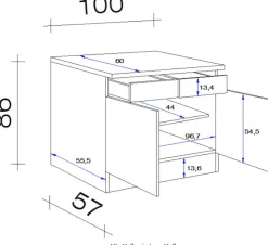 Flex-Well Unterschrank »Antigua« (B x H x T) 100 x 86 x 60 cm, für viel Stauraum