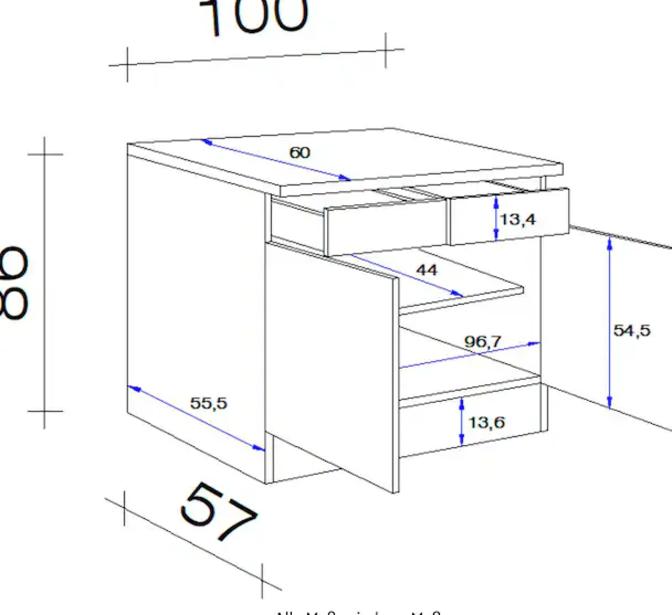 Flex-Well Unterschrank »Antigua« (B x H x T) 100 x 86 x 60 cm, für viel Stauraum