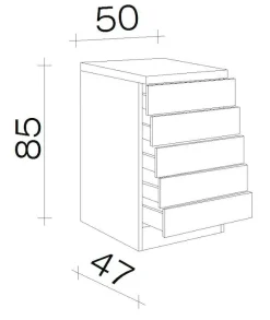 Flex-Well Unterschrank »Bergen« (B x H x T) 50 x 85 x 50 cm