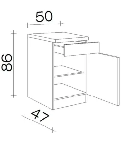 Flex-Well Unterschrank »Bergen« (B x H x T) 50 x 85 x 50 cm