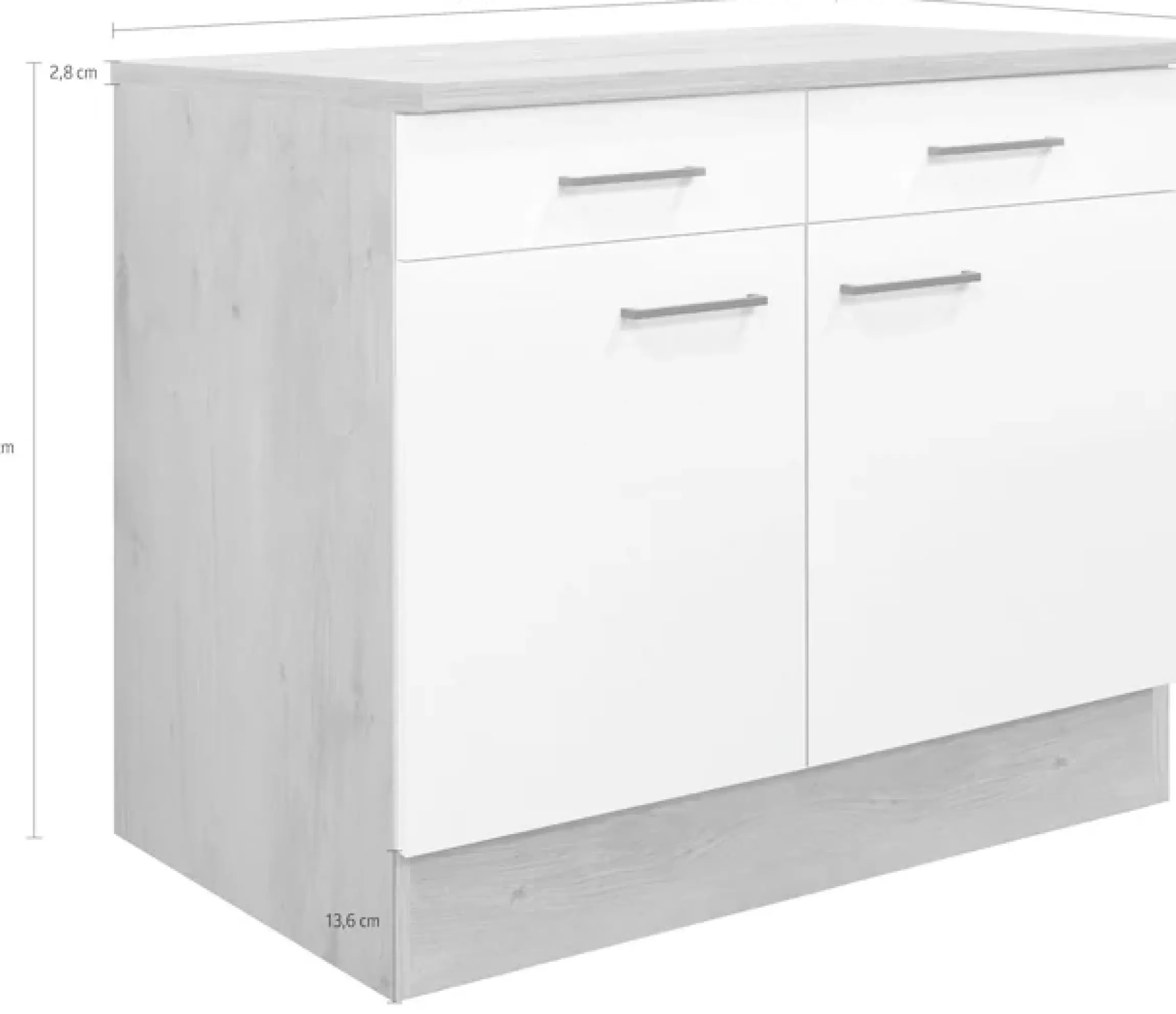Flex-Well Unterschrank »Morena« (B x H x T) 100 x 85 x 60 cm, für viel Stauraum