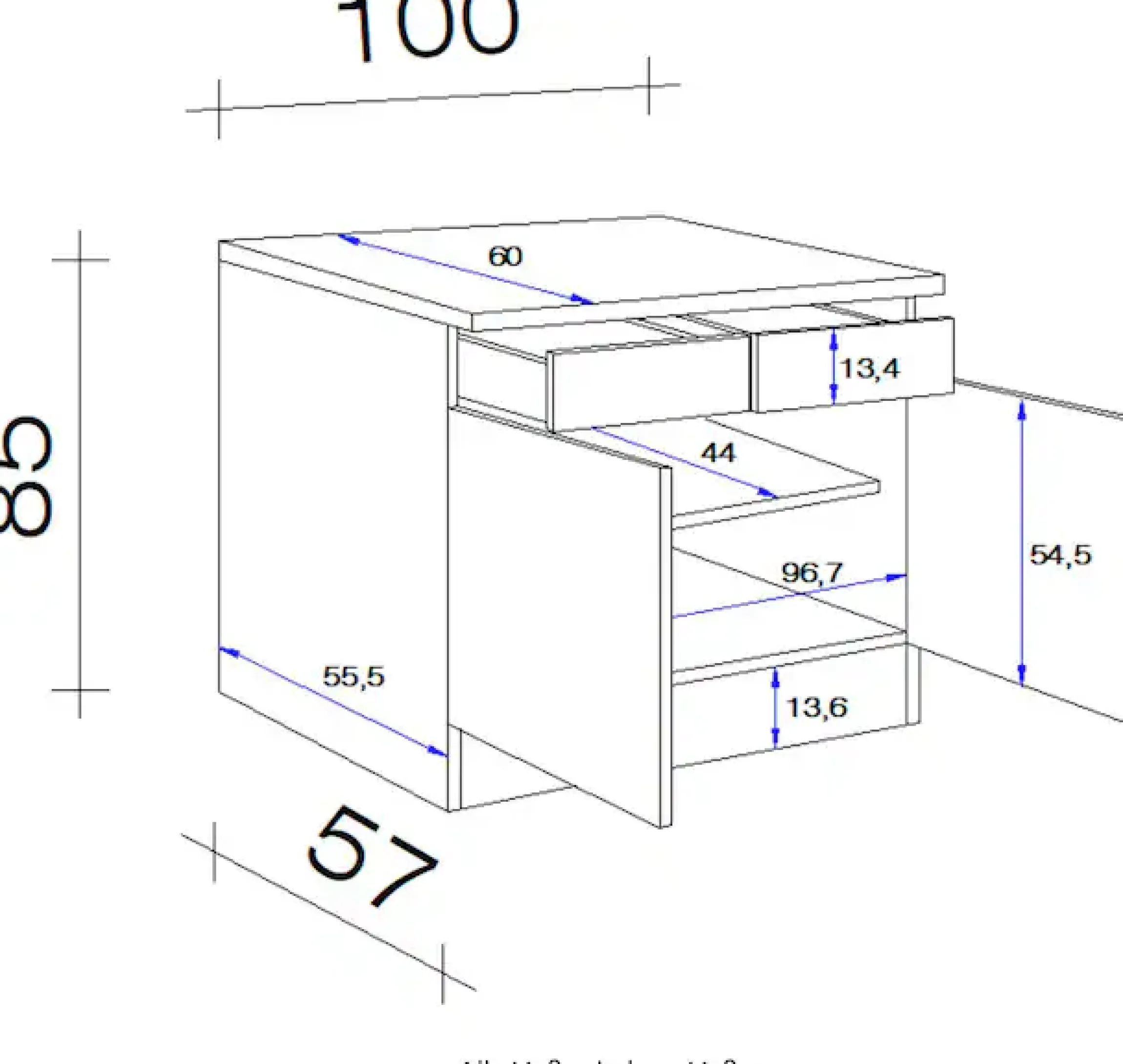Flex-Well Unterschrank »Morena« (B x H x T) 100 x 85 x 60 cm, für viel Stauraum