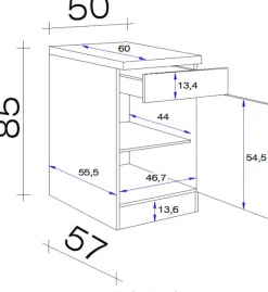 Flex-Well Unterschrank »Morena« (B x H x T) 50 x 85 x 60 cm