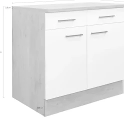 Flex-Well Unterschrank »Morena« (B x H x T) 80 x 85 x 60 cm, für viel Stauraum