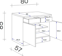 Flex-Well Unterschrank »Nano« (B x H x T) 80 x 85/86 x 60 cm, für viel Stauraum