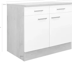 Flex-Well Unterschrank »Vintea« (B x H x T) 100 x 85 x 60 cm, für viel Stauraum