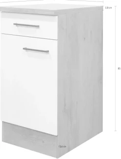 Flex-Well Unterschrank »Vintea« (B x H x T) 40 x 85 x 60 cm, mit Metallgriffen