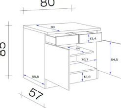 Flex-Well Unterschrank »Wito« (B x H x T) 80 x 85/86 x 60 cm, für viel Stauraum