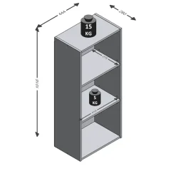 FMD Bücherregal »Bitz« offene Fächer, variable Einlegeböden, Breite: 44,4 oder 71,2 cm
