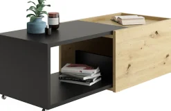 FMD Couchtisch »Slide« flexibel ausziehbar, mit Rollen, Breite: 70 bis 125 cm