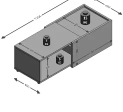 FMD Couchtisch »Slide« flexibel ausziehbar, mit Rollen, Breite: 70 bis 125 cm