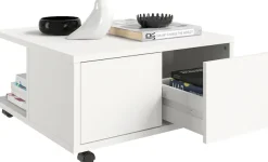 FMD Couchtisch »Twin« Sofatisch mit Rollen, Push-to-open, viel Stauraum, Breite: 70 cm