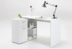 FMD Eckschreibtisch »AUGSBURG« Schreibtisch/ Sideboard m. Stauraum, beids. montierb., 117 oder 148 cm
