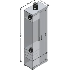 FMD Garderobenschrank