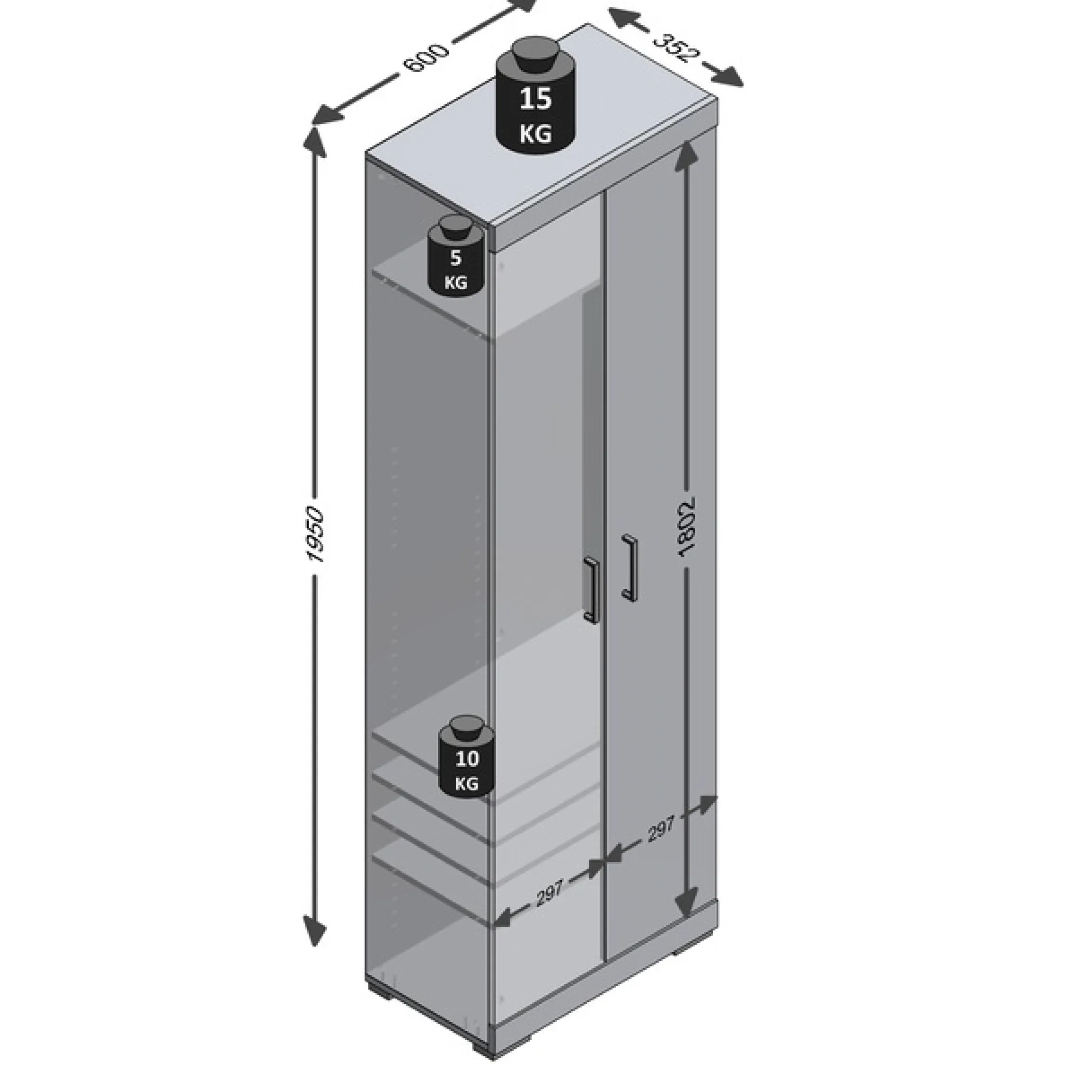 FMD Garderobenschrank