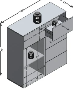 FMD Kommode »Belm« Breite 109 cm
