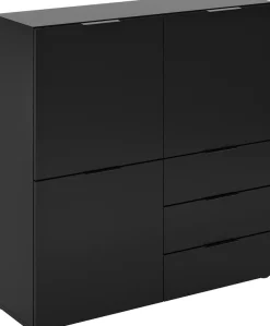 FMD Kommode »Dark« mit 3 Schubladen, verstellbare Einlegeböden, Breite ca. 99 cm