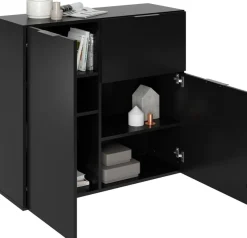 FMD Kommode »Dark« mit Schublade, verstellbare Einlegeböden, Breite ca. 89 cm