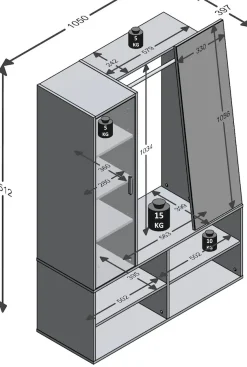 FMD Kompaktgarderobe »Auma« Breite 105 cm