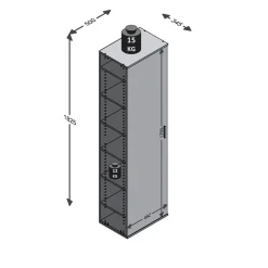 FMD Mehrzweckschrank »Inca 1« Flurschr., Aktenschr., verstellb. Böden, mit/ohne Spiegel, B: 50 cm