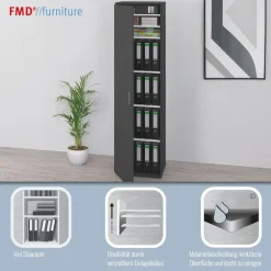 FMD Mehrzweckschrank »Inca 1« Flurschr., Aktenschr., verstellb. Böden, mit/ohne Spiegel, B: 50 cm
