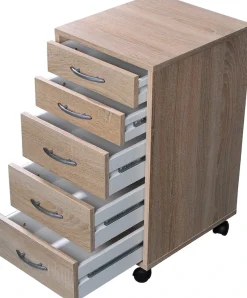FMD Rollcontainer »Freddy« Büroaufbwahrung mit 5 Schubkästen auf Rollen, 63 cm hoch